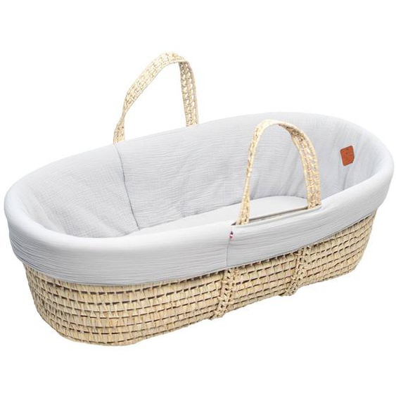 Couffin Bébé Avec Matelas Habillage Et Drap Housse Jeanne Gris Clair
