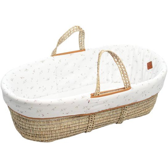 Couffin Bébé Avec Matelas Habillage Et Drap Housse Melody Blanc Imprimé Minimaliste
