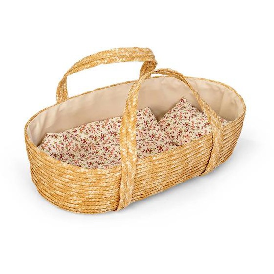 Couffin En Osier Tressé Pour Poupée 50 Cm Beige