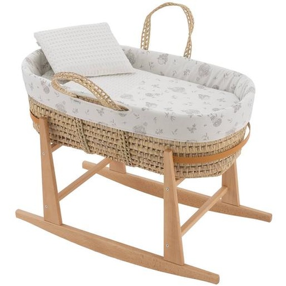 Couffin Matelasse + Support En Bois Beige