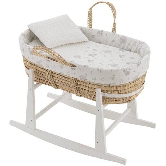 Couffin Matelasse + Support En Bois Beige