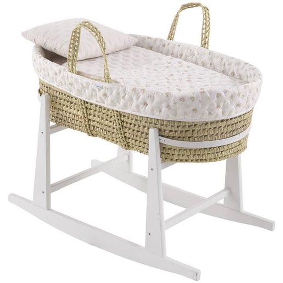Couffin Matelasse + Support En Bois Beige