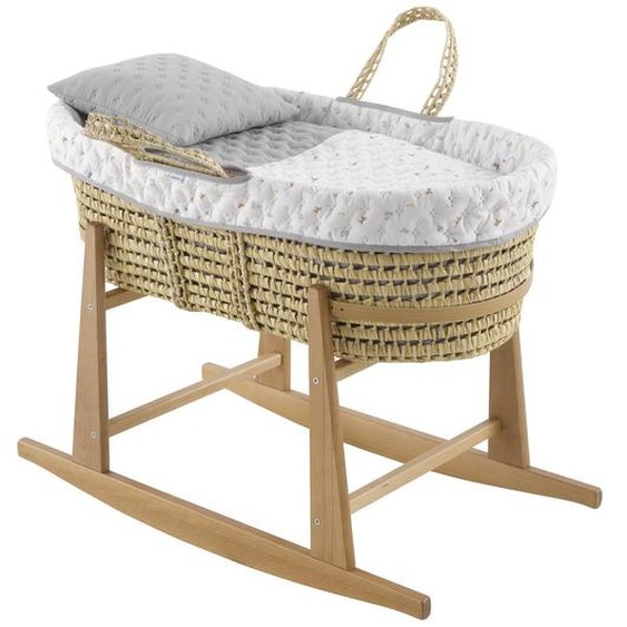 Couffin Matelasse + Support En Bois Blue