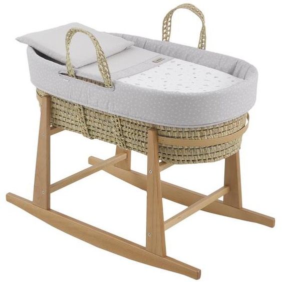 Couffin Matelasse + Support En Bois Grey/natural