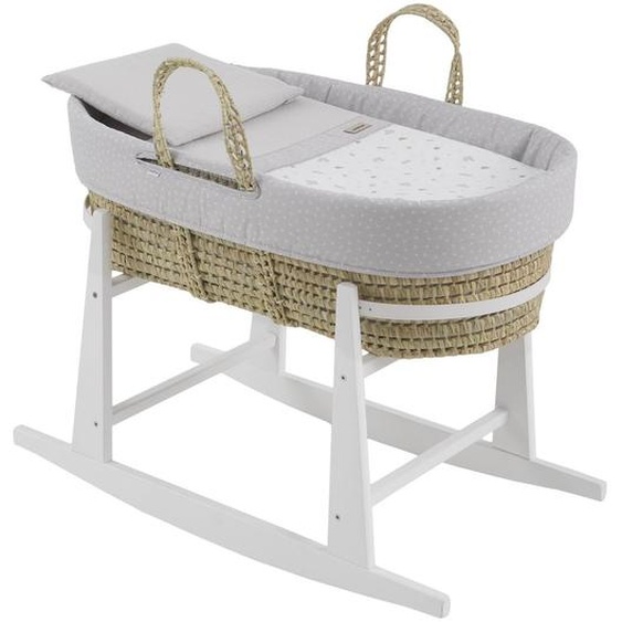 Couffin Matelasse + Support En Bois Grey/white