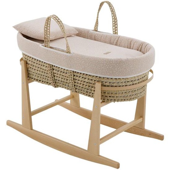 Couffin Matelasse + Support En Bois Rose/naturel