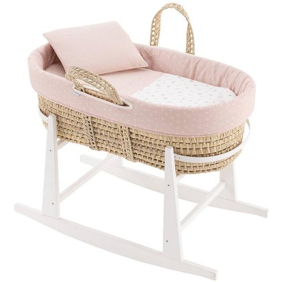 Couffin Matelasse + Support En Bois Rose