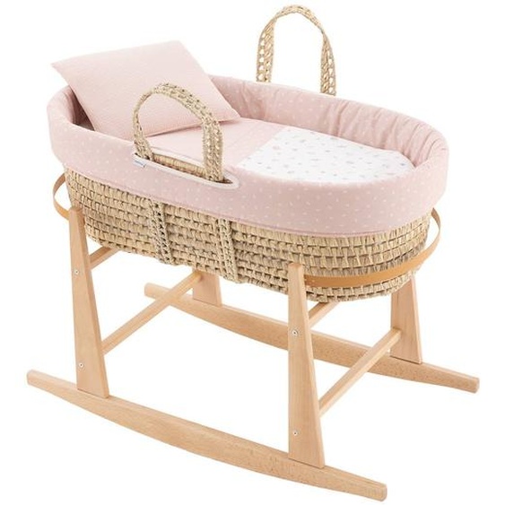 Couffin Matelasse + Support En Bois Rose