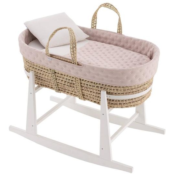 Couffin Matelasse + Support En Bois Rose