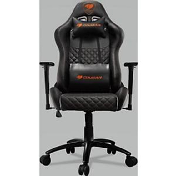 Cougar Armor Pro Fauteuil gamer Cuir Noir Orange Hauteur réglable - Accoudoir Appuie-tête Roulette