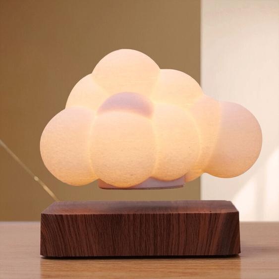 Couleur sombreLampe de table technique de lévitation magnétique Lampe de chevet nuageuse Atmosphère LED veilleuse 3 couleurs de lumière Dimmable 360° rotation libre pour chambre étude ornements décoratifs