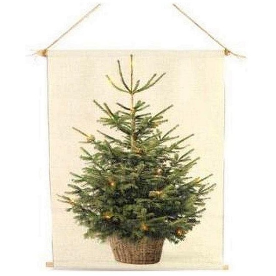 Countryfield Tapis mural Sapin de Noël avec LED - 110 x 136 cm