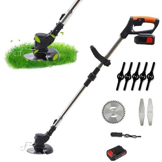 Coupe-bordure électrique, puissance 850W, hauteur de coupe réglable, avec 1 pile