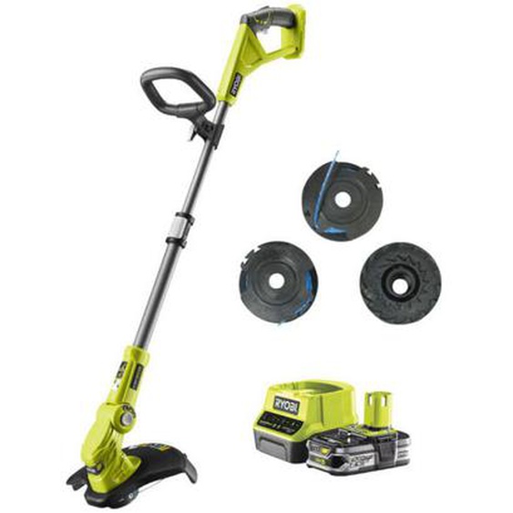 Ryobi - Coupe bordures - dresse bordures 18V One+ - RLT183225FPK3 - Batterie 2.5 Ah - Chargeur 2 Ah - 3 Bobines simple fil