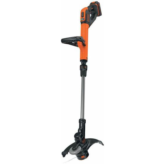 Black&decker - Coupe-bordures sans fil - 28 cm - 18 v - 1 batterie 2Ah - Vitesse variable Eco-Turbo - Tête 180° et roue dresse-bordures black+decker