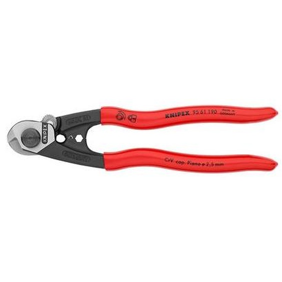 Coupe câbles en acier forgé 190 mm KNIPEX 95 61 190