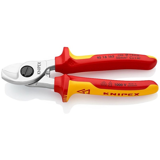 Coupe-câbles isolé 1000 V capacité 50 mm² 165 mm KNIPEX 95 16 165