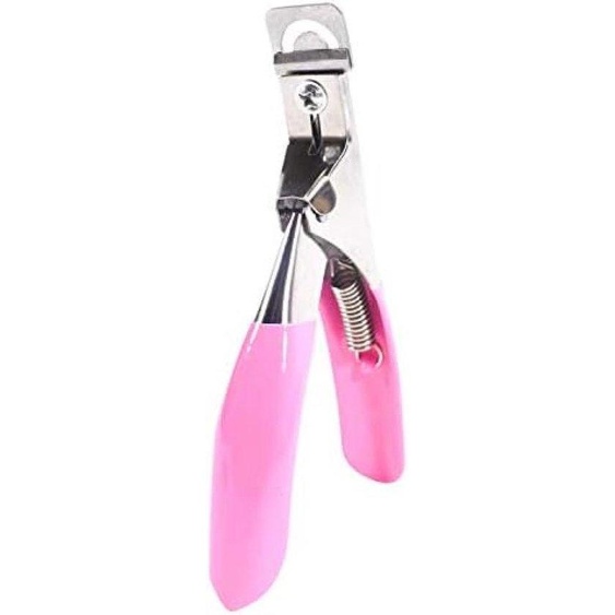 Coupe-ongles artificiels rose en acier inoxydable, ergonomique