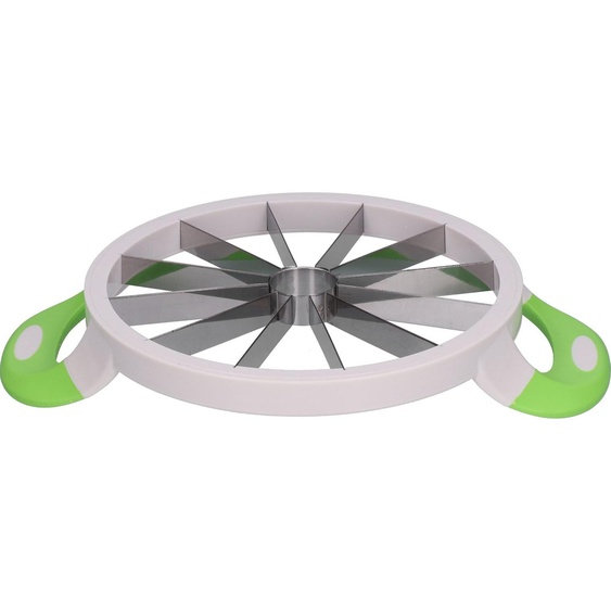 Coupe-pastèque manuel en acier inoxydable pour trancher les fruits, pour la maison, les voyages, le camping, les pique-niques et le bureau.