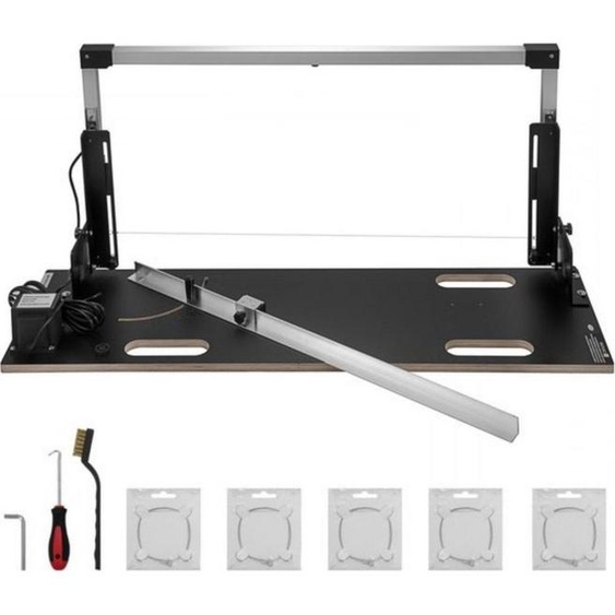 Coupe-polystyrène PRO – Scie thermique – Longueur de coupe 112 cm – Fil nichrome – Cadre en aluminium – Pour polystyrène expansé et polystyrène