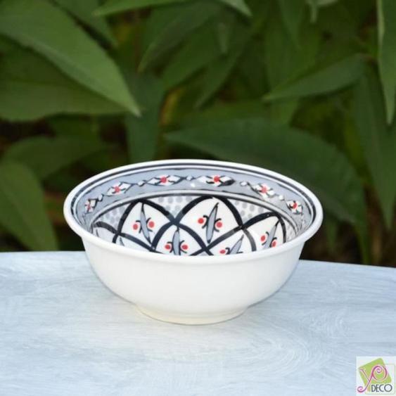 Coupelle Bakir gris - D 15 cm - Coupelle pour desserts - Fabriquée et décorée à la main