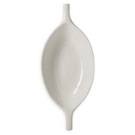 Coupelle cabosse Yli en céramique blanche albâtre 33 cm