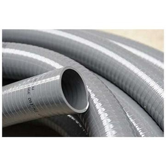 Espiroflex - Couronne Rouleau 5M Tuyau pvc Gris Pression Souple à coller ø 40mm diamètre/Bassins et Piscines