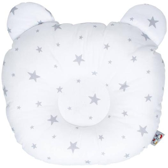 Coussin Anti Tête Plate En Coton Stella Stella, Imprimé Étoiles Blanc,
