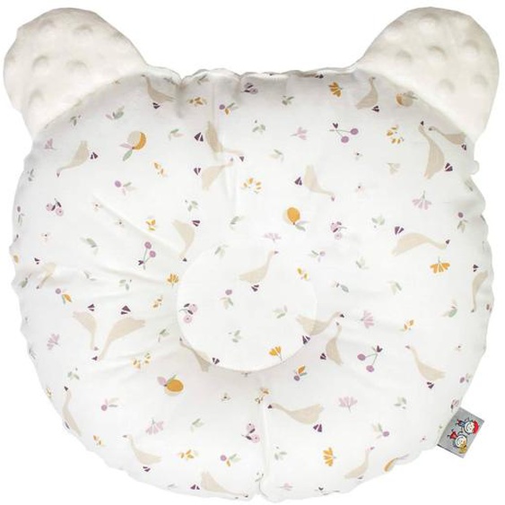 Coussin Anti Tête Plate Réversible En Minky Beige, Sidonia