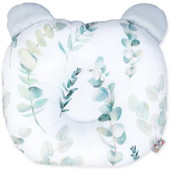 Coussin Anti-tête Plate Réversible En Velvet Eucalyptus Gris