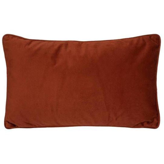 Coussin - ATMOSPHERA - Lilou - 30x50 cm - Déhoussable - Velours - Terracotta