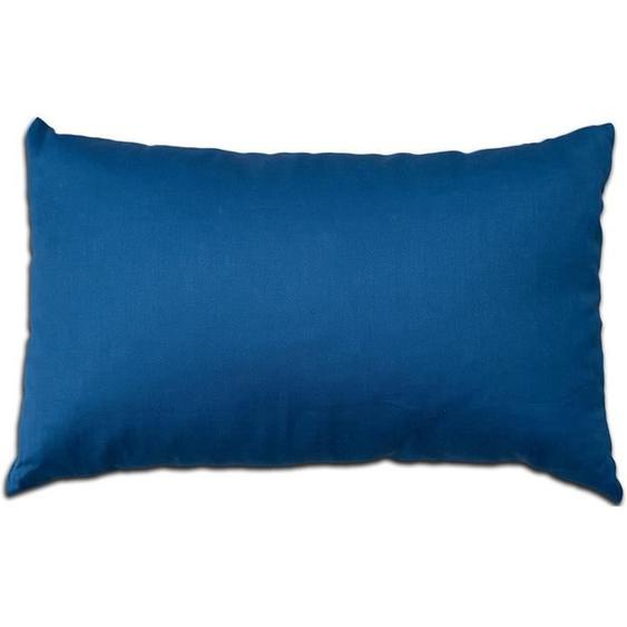 Coussin au bois de pin des Alpes 30x20cm, Housse + Taie biologique bleu foncé | Pinus Cembra