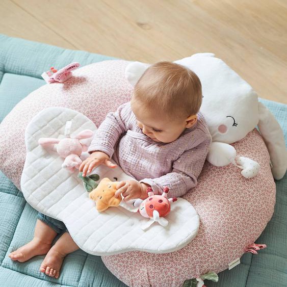 Coussin bébé des découvertes pays rose