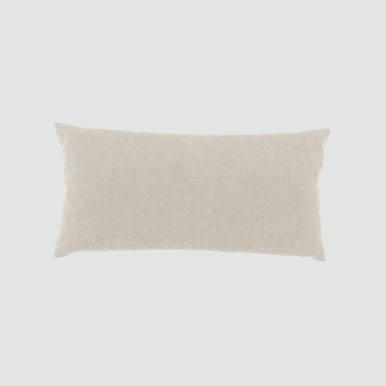 Coussin Blanc crème - 40x80 cm - Housse en Tissu grossier. Coussin de canapé moelleux