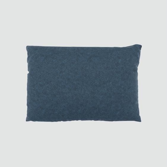 Coussin Bleu Denim - 40x60 cm - Housse en Laine. Coussin de canapé moelleux