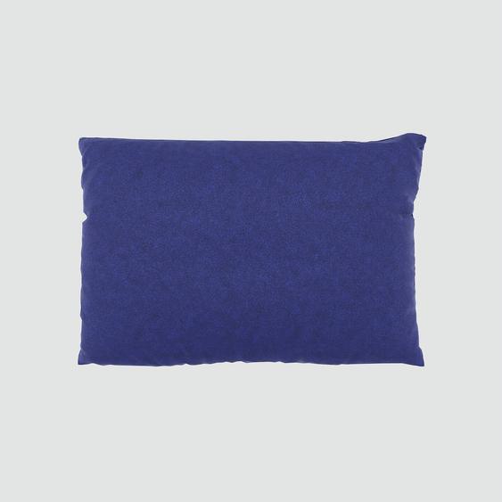 Coussin Bleu Encre - 40x60 cm - Housse en Laine. Coussin de canapé moelleux