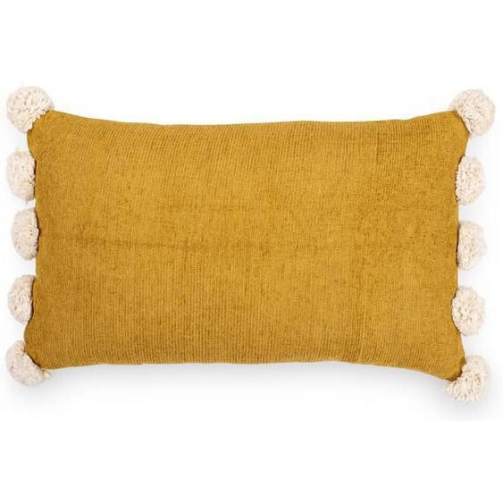 Coussin - BOHO - Eliza - Design boho Bali - Housse en viscose - Couleur marron - 50 cm