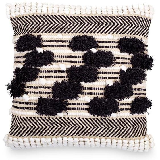 Coussin - BOHO - Safira - Design boho - Housse en coton - 50x50 cm - Gris