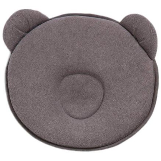 Coussin Cale Tête Bébé Ptit Panda Gris Foncé
