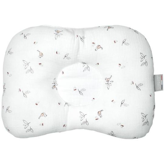 Coussin Cale-tête Ergonomique En Gaze De Coton Melody Melody, Blanc Imprimé Minimali