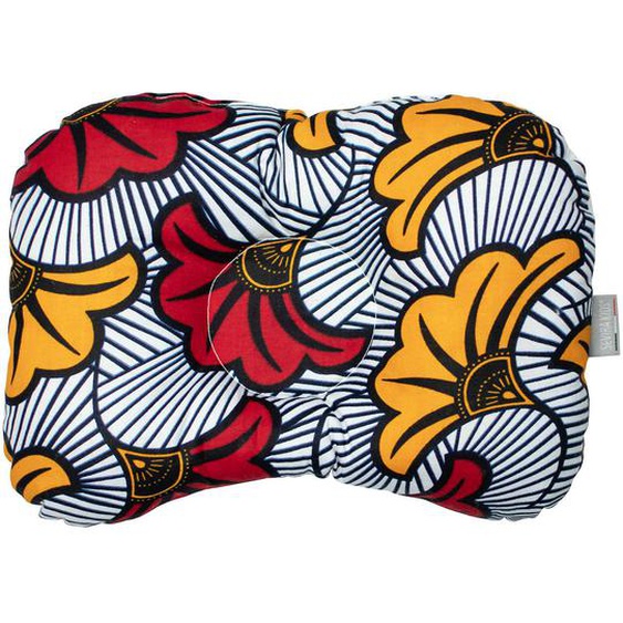 Coussin Cale-tête Ergonomique En Wax Fleurs De Mariage Melody, Blanc Imprimé Minimali