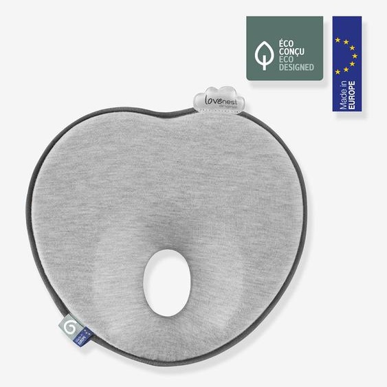 Coussin cale-tête Lovenest Original gris chiné (smokey)