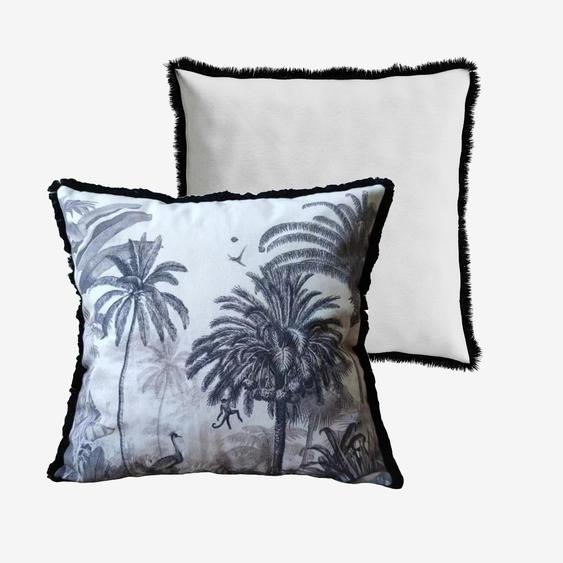 Coussin carré imprimé tropical, Palmiers