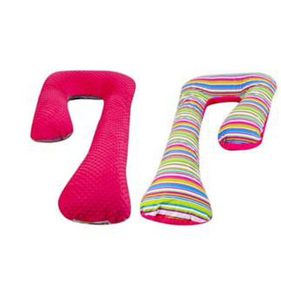 coussin daccouchement dallaitement usages multiples bandes de couleur 1 - rose
