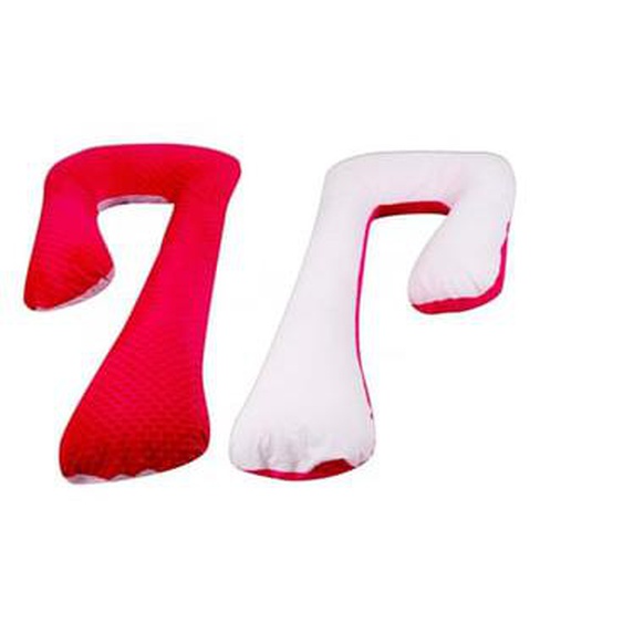 coussin daccouchement dallaitement usages multiples rose à carreaux - rouge