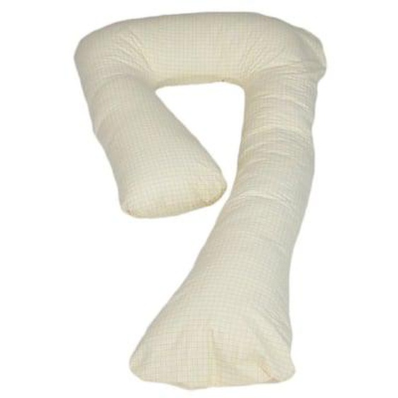 Coussin daccouchement pre/post natal beige à carreaux