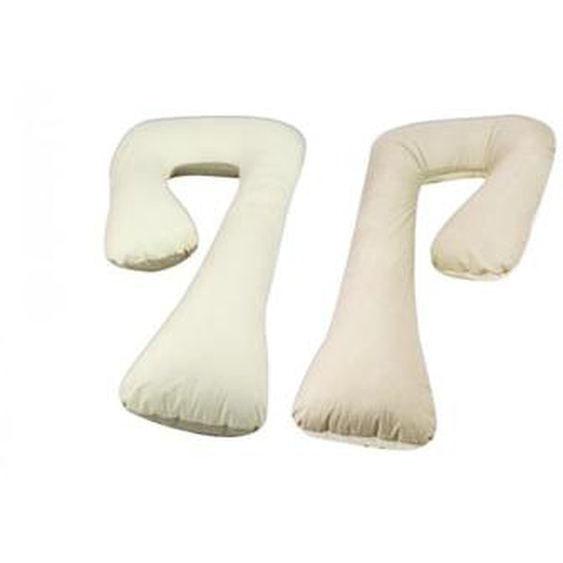 Coussin daccouchement pre/post natal beige à carreaux ¿ crème
