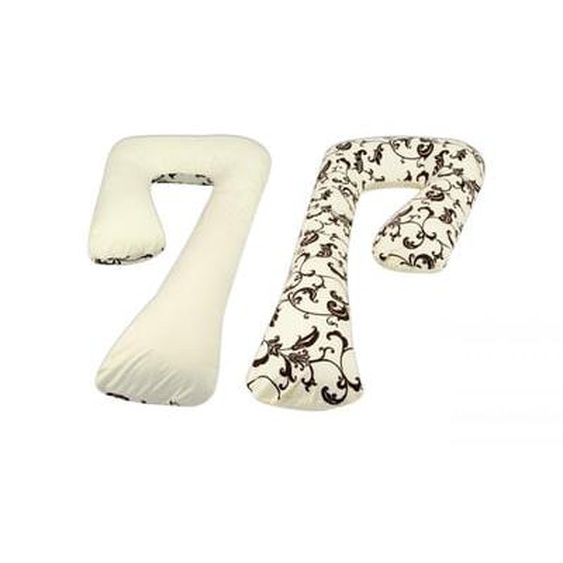 Coussin daccouchement pre/post natal dessin floral clair ¿ crème