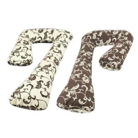 Coussin daccouchement pre/post natal dessin floral sombre - dessin floral clair