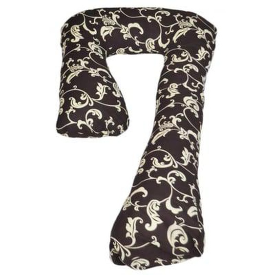 Coussin daccouchement pre/post natal dessin floral sombre